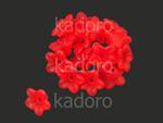 Kwiatek akrylowy czerwony 10x5 mm - 10 sztuk w sklepie internetowym Kadoro.pl