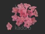Kwiatek akrylowy różowy 10x5 mm - 10 sztuk w sklepie internetowym Kadoro.pl