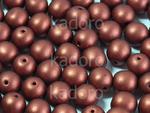 Round Beads Matte Metallic Dark Copper 8 mm - 10 sztuk w sklepie internetowym Kadoro.pl