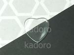 Kaboszon przeźroczysty serce 20 mm - 2 sztuki w sklepie internetowym Kadoro.pl