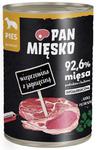 Pan Mięsko Karma mokra dla psa Wieprzowina z jagnięciną puszka 400g w sklepie internetowym sklepdlazwierzat.net