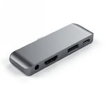 Satechi Aluminium Mobile Pro Hub - Hub do urządzeń mobilnych USB-C (USB-C 60W, 4K HDMI, USB-A 3.0, jack port) (space gray) w sklepie internetowym techonic.pl