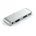 Satechi Aluminium Mobile Pro Hub - Hub do urządzeń mobilnych USB-C (USB-C 60W, 4K HDMI, USB-A 3.0, jack port) (silver) w sklepie internetowym techonic.pl