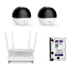 Zestaw 2 kamer WIFI monitoring EZVIZ 2MPX do gabinetu biura firmy w sklepie internetowym zabezpieczeniapoznan.pl