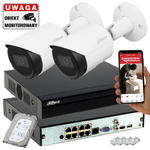 Zestaw monitoringu 2 kamery IP Dahua 8MPx IPC-HFW2831S-S-0280B-S2 Analiza IVS Starlight w sklepie internetowym zabezpieczeniapoznan.pl