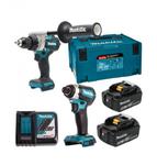 Makita zestaw COMBO (Wkrętarka bez udaru DDF486 + zakrętak DTD153 + 2x5Ah, ład. + MAKPAC) DLX2432TJ w sklepie internetowym Elmetmarket