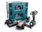 Makita Zestaw COMBO 18V wkrętarka szlifierka akumulatorowa 2x18V/5,0Ah DLX2210TJ1 w sklepie internetowym Elmetmarket