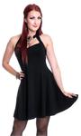 Sukienka z ozdobnym kaboszonem i wiązaniem gorsetowym - BLACK BEAUTY DRESS w sklepie internetowym RockZone.pl