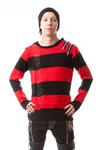 Sweter w paski z zamkami Freddy Crueger w sklepie internetowym RockZone.pl