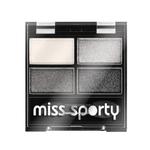 Miss sporty studio colour quattro eye shadow poczwórne cienie do powiek 404 real smoky/smoky black 5g w sklepie internetowym Fashionup.pl