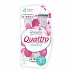Wilkinson quattro for women sensitive jednorazowe maszynki do golenia dla kobiet 3szt w sklepie internetowym Fashionup.pl