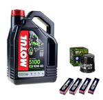 Olej Motul + Filtr oleju + Świece KAWASAKI ZX-6R w sklepie internetowym Motorfun