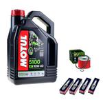 Olej Motul + Filtr oleju + Świece KAWASAKI ZZR 1100 1200 w sklepie internetowym Motorfun
