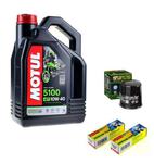 Olej Motul 5100 + Filtr oleju + Świece KAWASAKI VN2000 w sklepie internetowym Motorfun