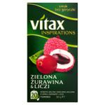 Vitax Inspirations Zielona Żurawina & Liczi Herbata zielona owocowo-ziołowa w sklepie internetowym E-Szop 