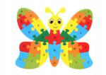 Drewniane puzzle litery cyfry 3D układanka motyl w sklepie internetowym nasze ledy