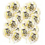 Duże balony z konfetti złote 40 urodziny 20sz 34cm w sklepie internetowym nasze ledy