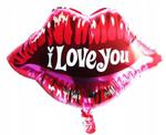 BALON foliowy czerwone usta love you 60 cm czerwon w sklepie internetowym nasze ledy