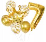 Balony z konfetti złote korona siódme 7 urodziny w sklepie internetowym nasze ledy