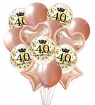 Zestaw balonów rose gold konfetti na 40 urodzin w sklepie internetowym nasze ledy