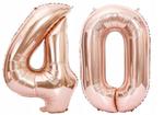 Balony foliowe cyfry 40 urodziny rose gold 100cm w sklepie internetowym nasze ledy