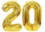 Balony foliowe cyfry 20 urodziny złote hel 100cm w sklepie internetowym nasze ledy