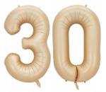Balony foliowe cyfry 30 urodziny kremowe hel 100cm w sklepie internetowym nasze ledy