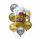 Zestaw balonów urodzinowych kufel piwa piwo 7 szt w sklepie internetowym nasze ledy