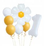 Zestaw balonów na roczek 1 pierwsze urodziny kwiat w sklepie internetowym nasze ledy