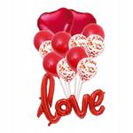 Zestaw balonów serca napis love walentynki 13 szt w sklepie internetowym nasze ledy