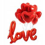 Zestaw balonów serca napis love walentynki 9 szt w sklepie internetowym nasze ledy