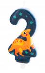 Świeczka urodzinowa cyfra 2 na tort dinozaur 2 urodziny dekoracja drugie w sklepie internetowym nasze ledy