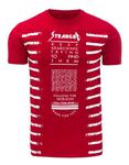 T-shirt męski z nadrukiem bordowy (rx1812) - Bordowy w sklepie internetowym Dstreet.pl