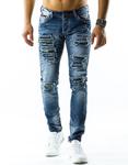 Spodnie jeansowe męskie niebieskie (ux0850) w sklepie internetowym Dstreet.pl