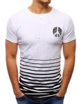 T-shirt męski z nadrukiem biały (rx1939) - Biały w sklepie internetowym Dstreet.pl