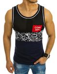 Tank top męski z nadrukiem granatowy (rx2041) - Granatowy w sklepie internetowym Dstreet.pl