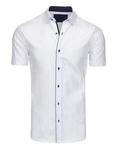 Koszula męska elegancka z krótkim rękawem biała (kx0747) - Biały w sklepie internetowym Dstreet.pl