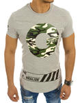 T-shirt męski z nadrukiem szary (rx2144) - Szary w sklepie internetowym Dstreet.pl
