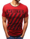 T-shirt męski z nadrukiem bordowy (rx2165) - Bordowy w sklepie internetowym Dstreet.pl