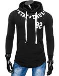 Bluza męska z kapturem czarna (bx2330) - Czarny w sklepie internetowym Dstreet.pl