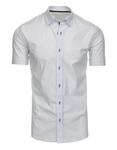 Koszula męska elegancka we wzory z krótkim rękawem biała (kx0768) - Biały w sklepie internetowym Dstreet.pl