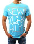 T-shirt męski z nadrukiem błękitny (rx2267) - Błękitny w sklepie internetowym Dstreet.pl