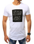 T-shirt męski z naszywką biały (rx2412) - Biały w sklepie internetowym Dstreet.pl