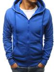 Bluza męska z kapturem rozpinana niebieska (bx2393) - Niebieski w sklepie internetowym Dstreet.pl
