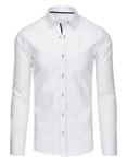 Biała koszula męska we wzory z długim rękawem (dx1361) w sklepie internetowym Dstreet.pl