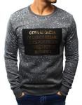 Bluza męska bez kaptura z nadrukiem antracytowa (bx3116) - Antracytowy w sklepie internetowym Dstreet.pl