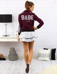 Bluza damska Babe rozpinana bordowa (by0108) - Bordowy w sklepie internetowym Dstreet.pl