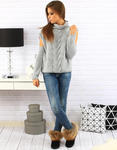 Sweter Femme II golf szary (my0187) - Szary w sklepie internetowym Dstreet.pl