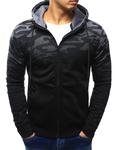 Bluza męska camo rozpinana czarno-grafitowa z kapturem (bx3146) - Wielokolorowy w sklepie internetowym Dstreet.pl