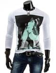 Bluzka z długim rękawem (lx0301) - Biały w sklepie internetowym Dstreet.pl